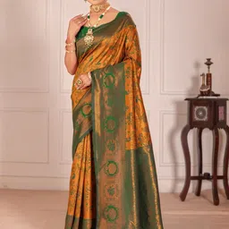SILKWEAR Ethnic Motifs Zari Kanjeevaram Saree-picture-39