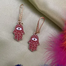 Digital Dress Room Evil-eye Gold-Plated Contemporary Drop Earrings-27