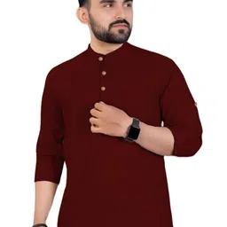 APEKTRA Men Solid Long Sleeves Kurta-23