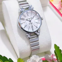 Skylark Women Printed Dial & Stainless Steel Textured Straps Analogue Watch Dhingo_silver_girls_55-image-12