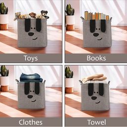 Aura Set Of 2 Grey Storage Basket With Handle image 4