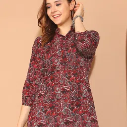Roly Poly Kalamkari Printed Pure Cotton Straight Kurti-image-18