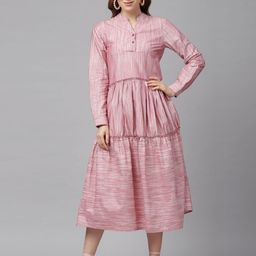 KASSUALLY Women Striped A-Line Midi Dress-image-17