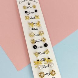 Honbon Women Gold Earrings-image-54