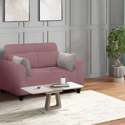Duroflex Zivo Plus Dusky Pink Fabric 2 Seater Sofa Set-image-23