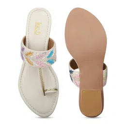 Inc 5 Printed Ethnic Block Sandals with Bows image 4