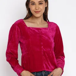 DressBerry Women Solid Square Neck Top-image-71