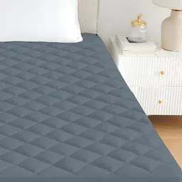 Star Weaves Grey Cotton Water Resistant Mattress Protector-image-7