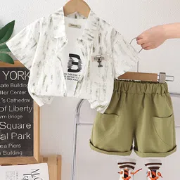 INCLUD Boys Printed T-shirt And Shirt With Shorts-image-64