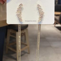 Vembley Gold-Plated Alloy Cubic Zirconia Drop Earrings-picture-1