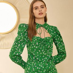 Berrylush Women Floral Printed Round Neck Top-image-6