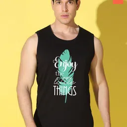 WOOSTRO Pack Of 2 Printed Super Combed Cotton Antimicrobial Gym Vests-picture-42