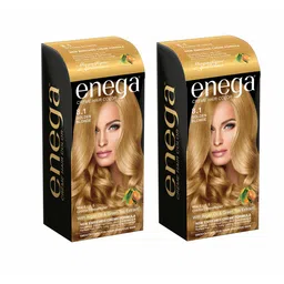 Enega Set Of 2 No Ammonia Creme Hair Color With Argan Oil -150ml Each- Golden Blonde-8