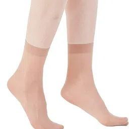 POLLOLOCO Women Pack Of 2 Ankle-Length Ultra-Thin Sheer Socks-40