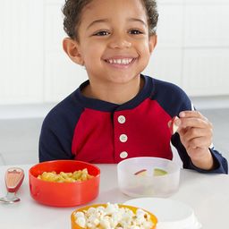Skip Hop Red & Orange Colored Zoo Fox Smart Serve Non-Slip Bowls image 3
