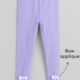 Hopscotch Girls Ribbed Bow-Trim Ankle Leggings-picture-32