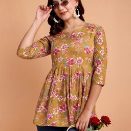RI AND SU Floral Print Cotton Top-image-86