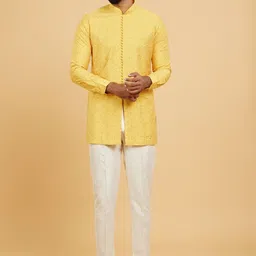 Twamev Men Embroidered Regular Thread Work Kurta with Trousers-picture-53