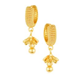 DIVASTRI Gold-Plated Circular Shaped Hoop Earrings-46