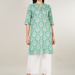 RANGMANCH BY PANTALOONS Women Paisley Printed Chikankari Kurta-picture-39