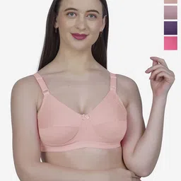 SHYAM SONS FLAIR Women Pack of 4 Full Coverage Seamed Non Padded Minimizer Bra-picture-14