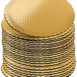10 INCH Round Flower Cut Cake Board, Base, 20 Piece Star Board Quality With Thermal Lamination Paper Cake Server-15