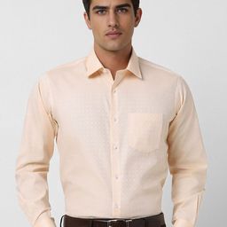 Van Heusen Men Textured Regular Fit Cotton Formal Shirt-picture-10