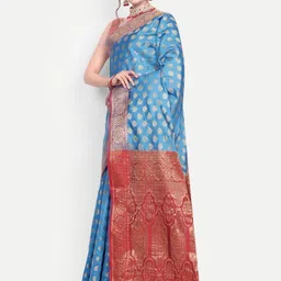 jayant creation Blue Art Silk Barasi Sarees-picture-34