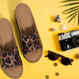 Mochi Women Printed Kitten Mules-21