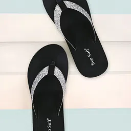 TWO SOFT Women Embellished Open Toe Wedge Heel Sandals-image-45