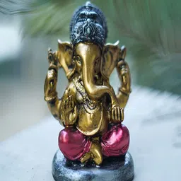 Craftlayout Statue Gold-Toned Lord Ganesh Religious Idol Showpiece-image-64