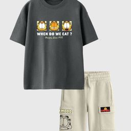 Nap Chief Unisex Kids Printed T-shirt with Shorts-image-18