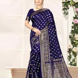 Trendmalls Ethnic Motifs Zari Art Silk Banarasi Saree-picture-18