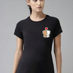 SZN Women Printed Applique T-shirt-image-45