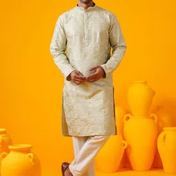 SOJANYA LUXE Men Embroidered Thread Work Kurta-image-45