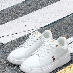 U.S. Polo Assn. Women Lace-Ups Round Toe Sneakers-38