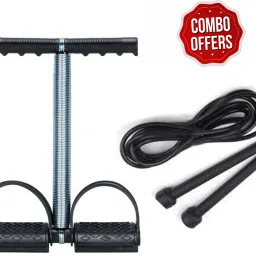 Tummy Trimmer & JUMPING Rope FOR WORKOUT - COMBO Fitness Accessory Kit Kit-image-35