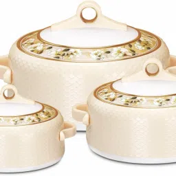 Coral Insulated Casserole | Stainless Steel Inner | Food Grade | BPA Free | Pack of 3 Serve Casserole-image-2