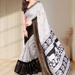SUPERLAXMI Floral Printed Zari Saree-picture-43