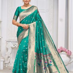 Royal Rajgharana Saree Woven Design Zari Pure Silk Heavy Work Banarasi Sarees-image-41