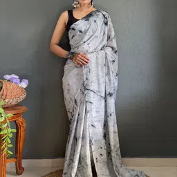 KAYOMMI Abstract Pure Chiffon Ready to Wear Saree-image-21