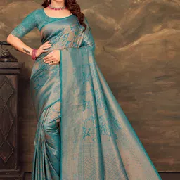 Moksha Trends Woven Design Zari Art Silk Designer Banarasi Saree-image-28