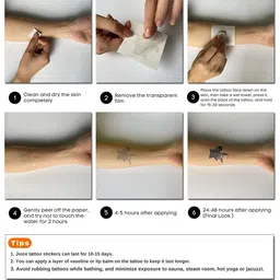 LICK Matte Finish Realistic Semi Temporary Body Tattoo Combo image 4