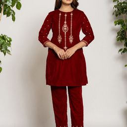 Yufta  Embroidered Tunic With Trousers Co-Ords-picture-13