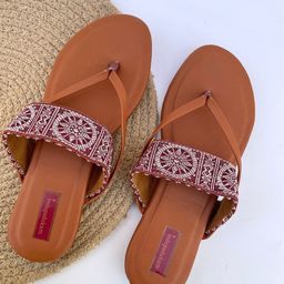 Indopadukam Women Open Toe Flats-image-36