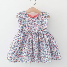 YK Girls Floral Printed Round Neck Fit & Flare Dress-picture-27