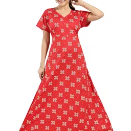 NIGHTY KING Printed Maxi Nightdress-picture-36