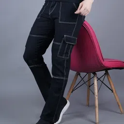 SZN Men Regular Fit Dark Shade Jeans-image-25