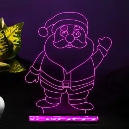 Santa Claus Acrylic Nigh lamp for Kids Bedroom 16 Color Changing Light & Remote Control Gift for Christmas Table Lamp-image-7