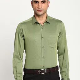 Turtle Men Standard Spread Collar Solid Cotton Slim Fit Formal Shirt-image-21